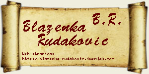 Blaženka Rudaković vizit kartica
